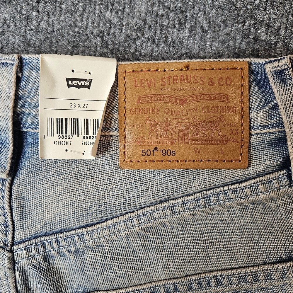 NWT Levi's Women's 501 90s Ankle Jeans Size 23 Antique Light Wash Midrise - Picture 4 of 9